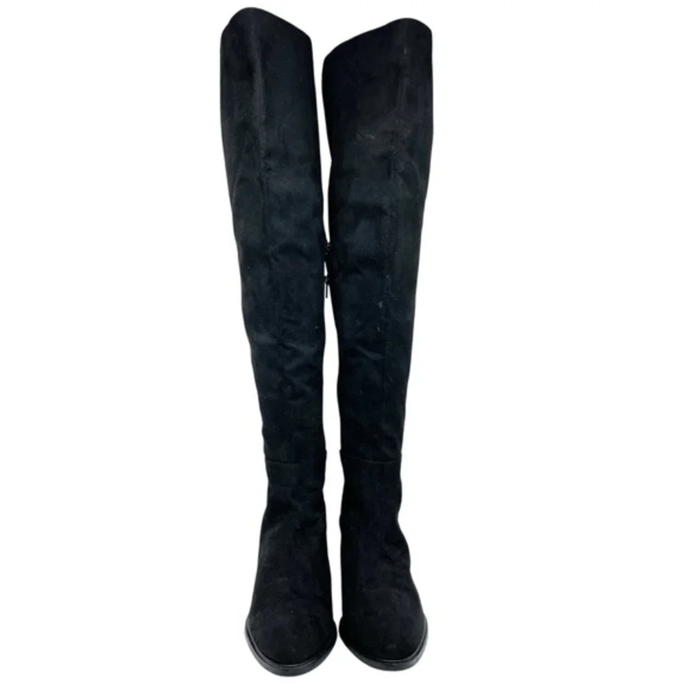 Seychelles Women's Over The‎ Knee Heeled Boots Black Suede Size 10
